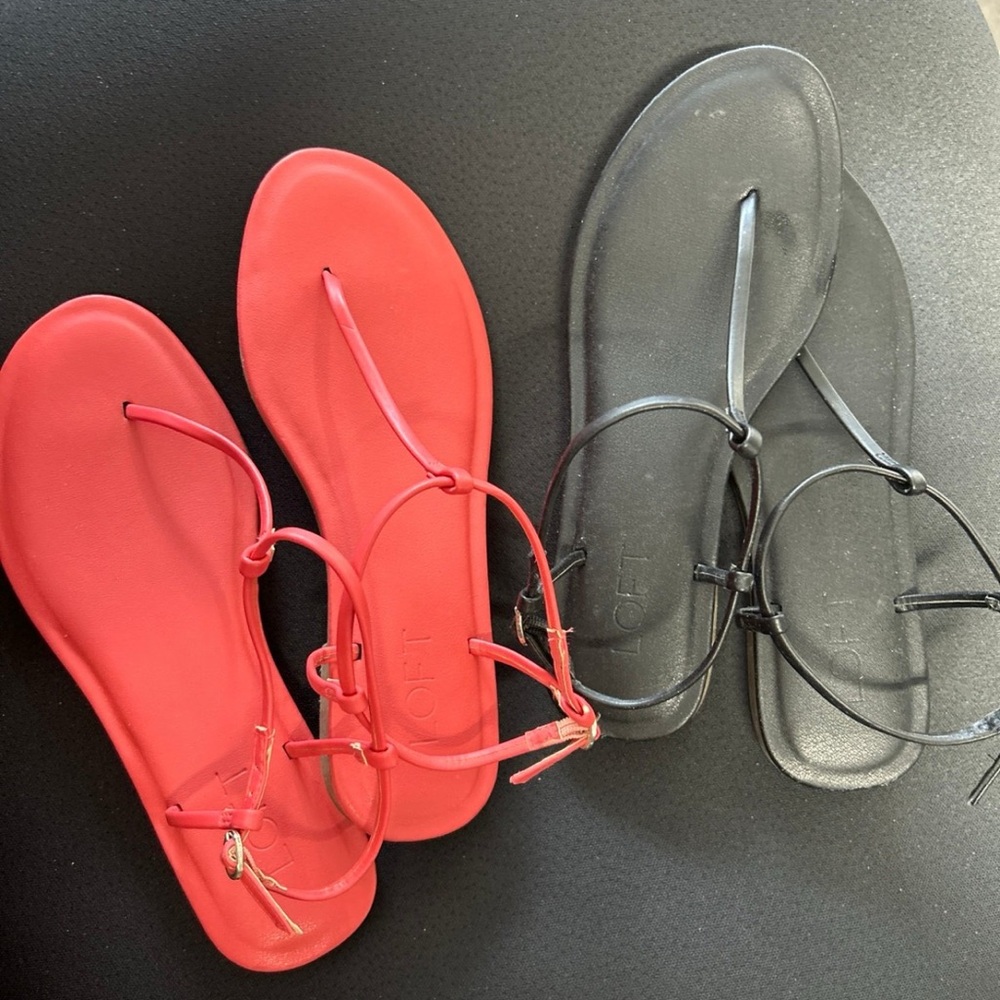 Loft Coral, Black sandals size 71/2